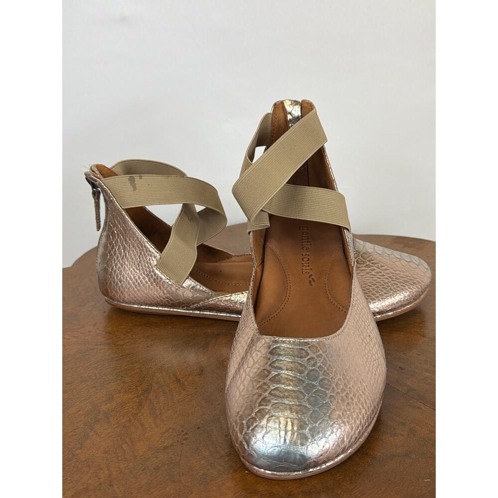 Gentle Souls Pale Rose Pink Elastic Strap Sandals Size 10